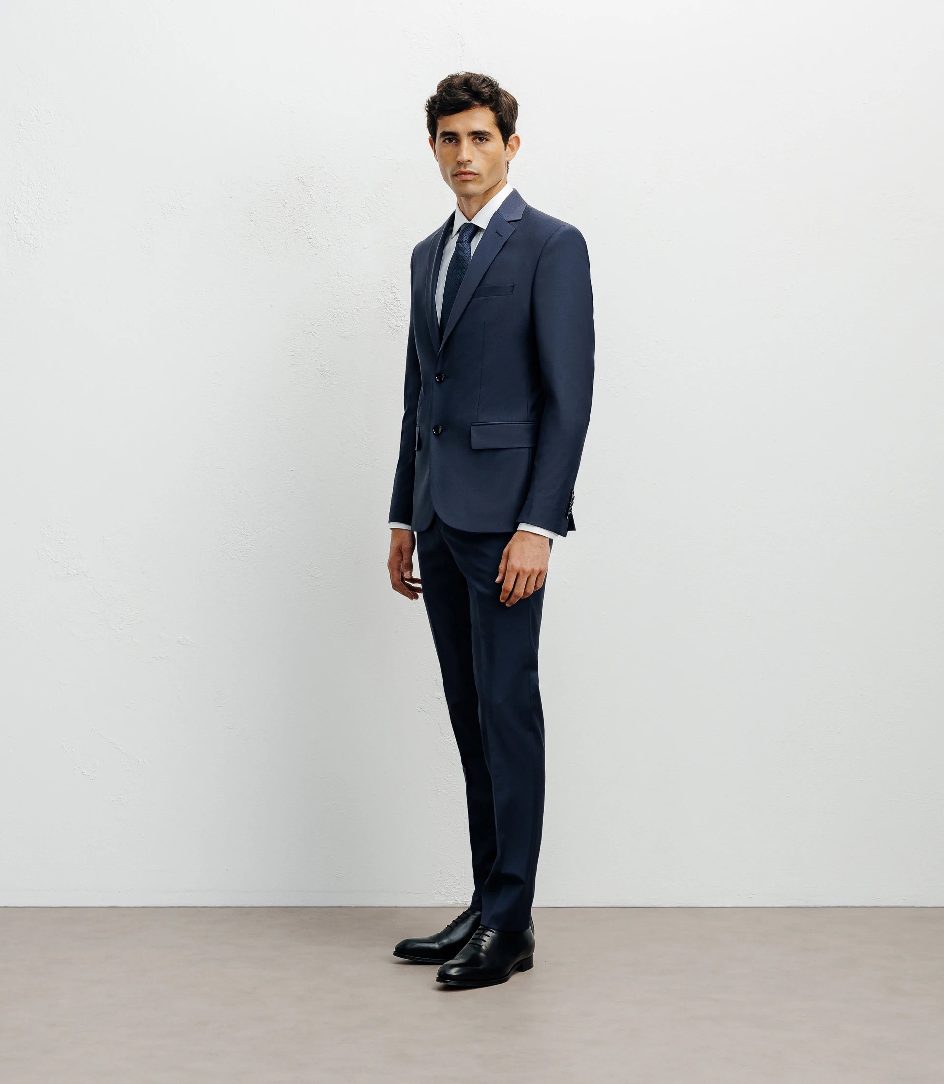 Costume ajusté 2 boutons bleu - IZAC