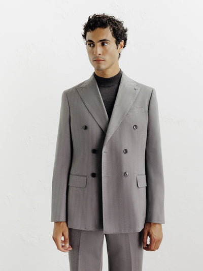 Costume croisé gris - IZAC