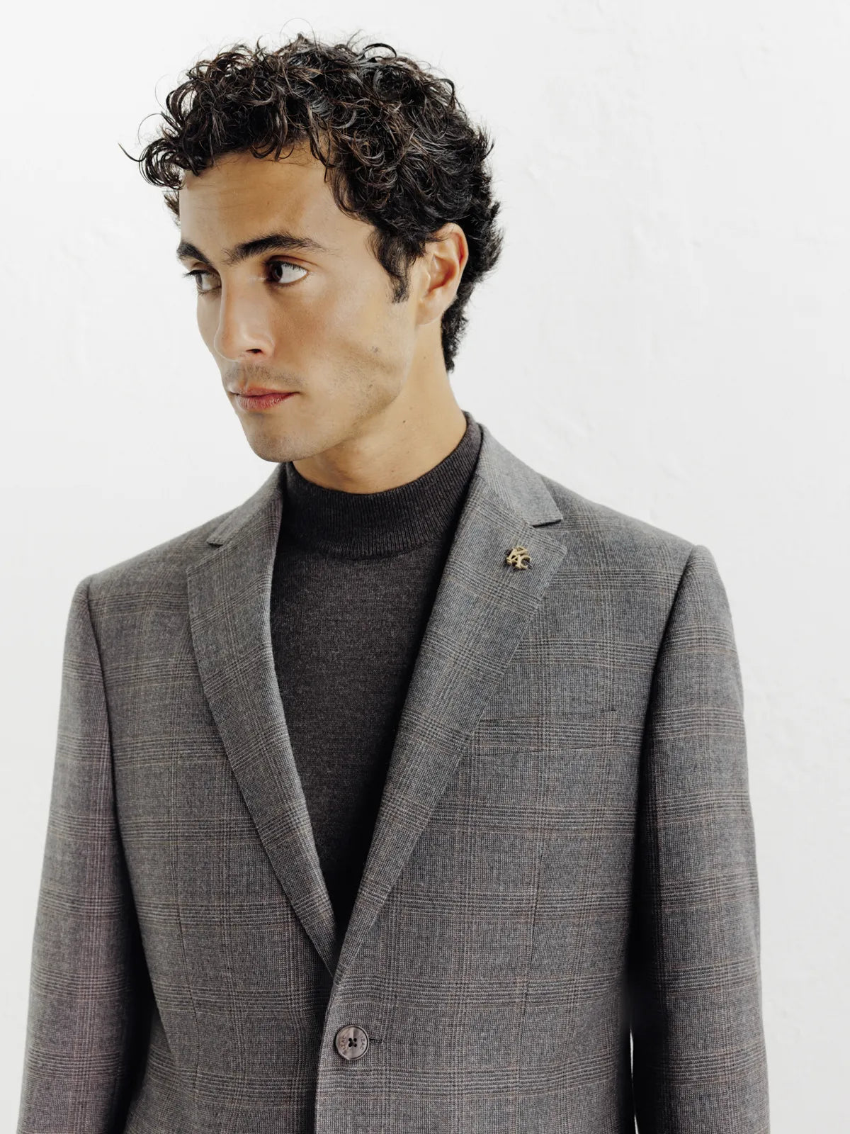 Costume 2 boutons taupe - IZAC