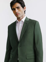 Costume 2 boutons laine majoritaire vert foncé