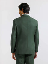Costume 2 boutons laine majoritaire vert foncé