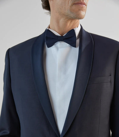 Nœud papillon tissu uni marine - IZAC