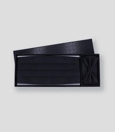 Coffret ceinture smoking et noeud papillon noir - IZAC