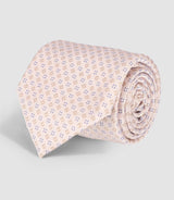 Harm beige micro -patterns silk tie