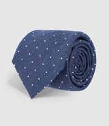 Hector blue polka dot tie