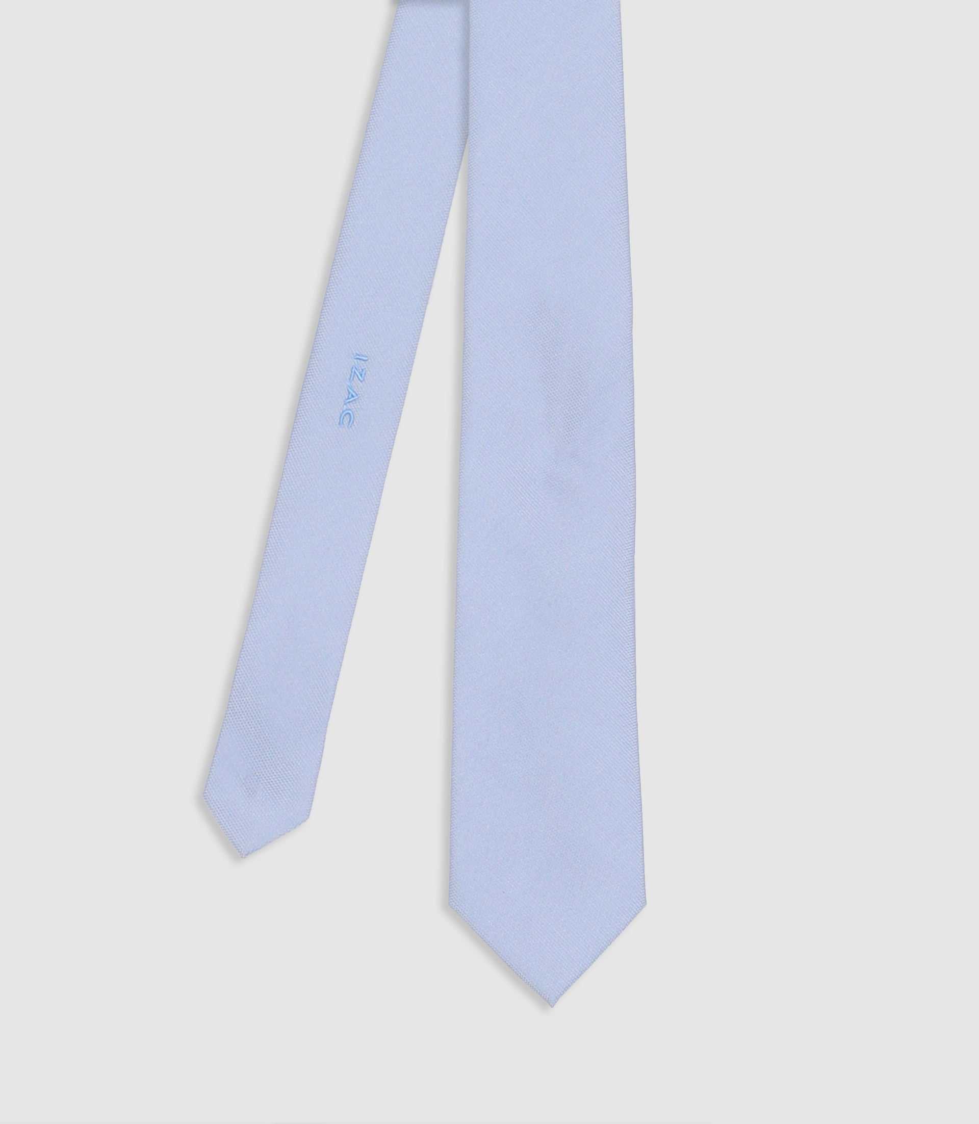 Cravate en tissu texturé bleue - IZAC