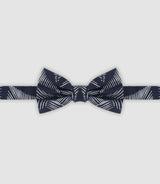 Nœud papillon en coton avec rayures marine - IZAC