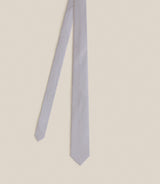 Cravate micro motifs 100% soie beige - IZAC