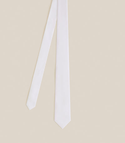 Cravate en tissu blanche - IZAC