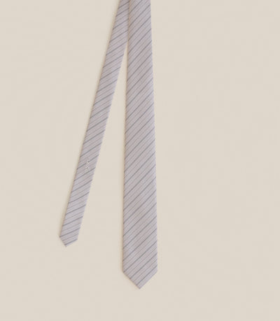 Cravate rayée beige - IZAC