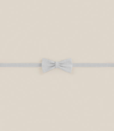 Noeud papillon tissu uni gris - IZAC