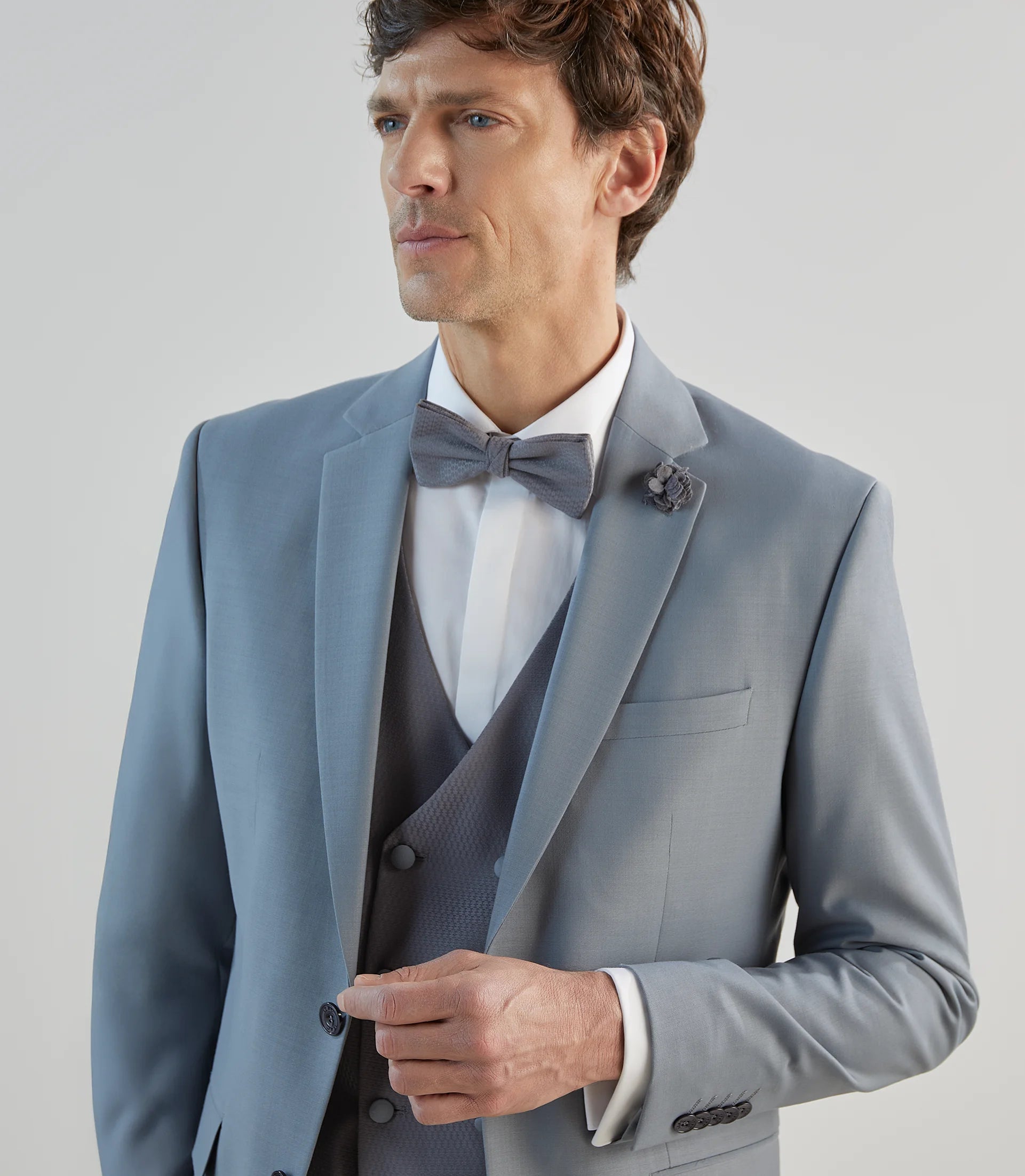 Nœud papillon bleu gris - IZAC