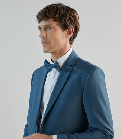 Nœud papillon uni bleu vert - IZAC