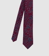 Cravate paisley 7 cm bordeaux MASSIMOB - IZAC