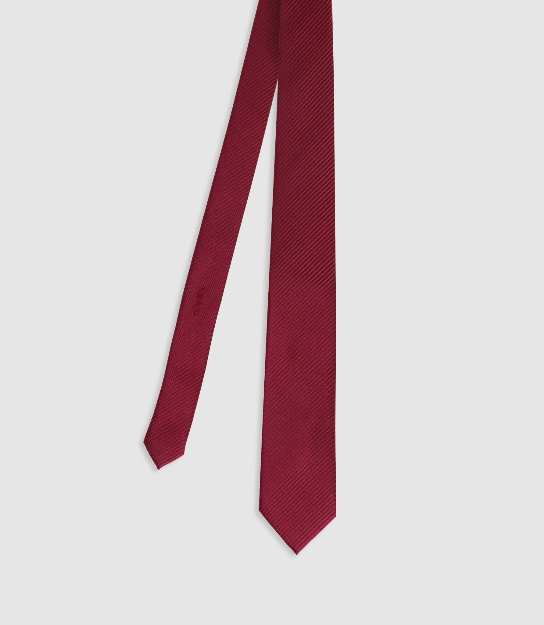 Cravate avec rayures bordeaux - IZAC