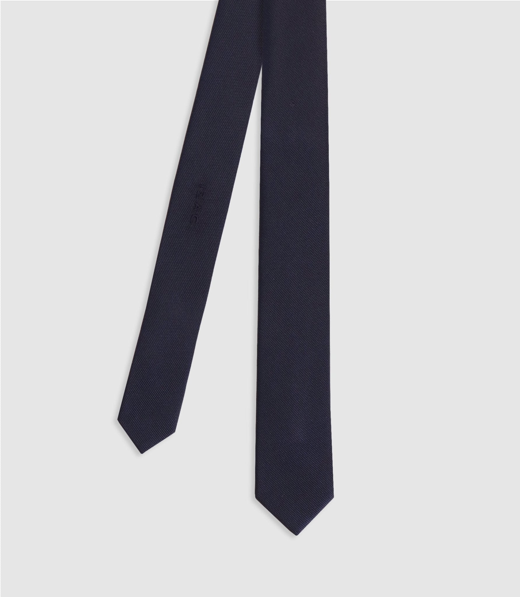 Cravate unie 100% soie marine - IZAC