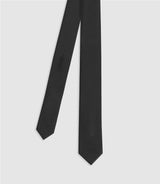 Cravate unie 100% soie noire - IZAC