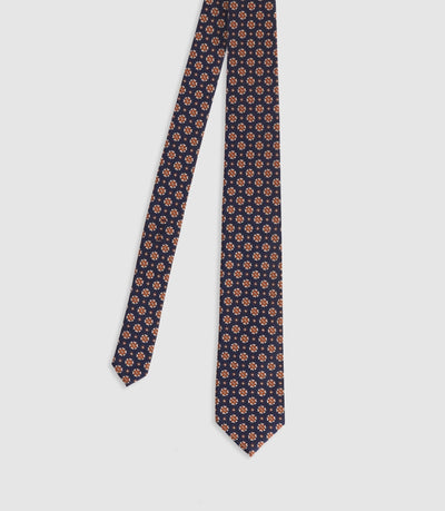 Cravate à fleurs marine - IZAC