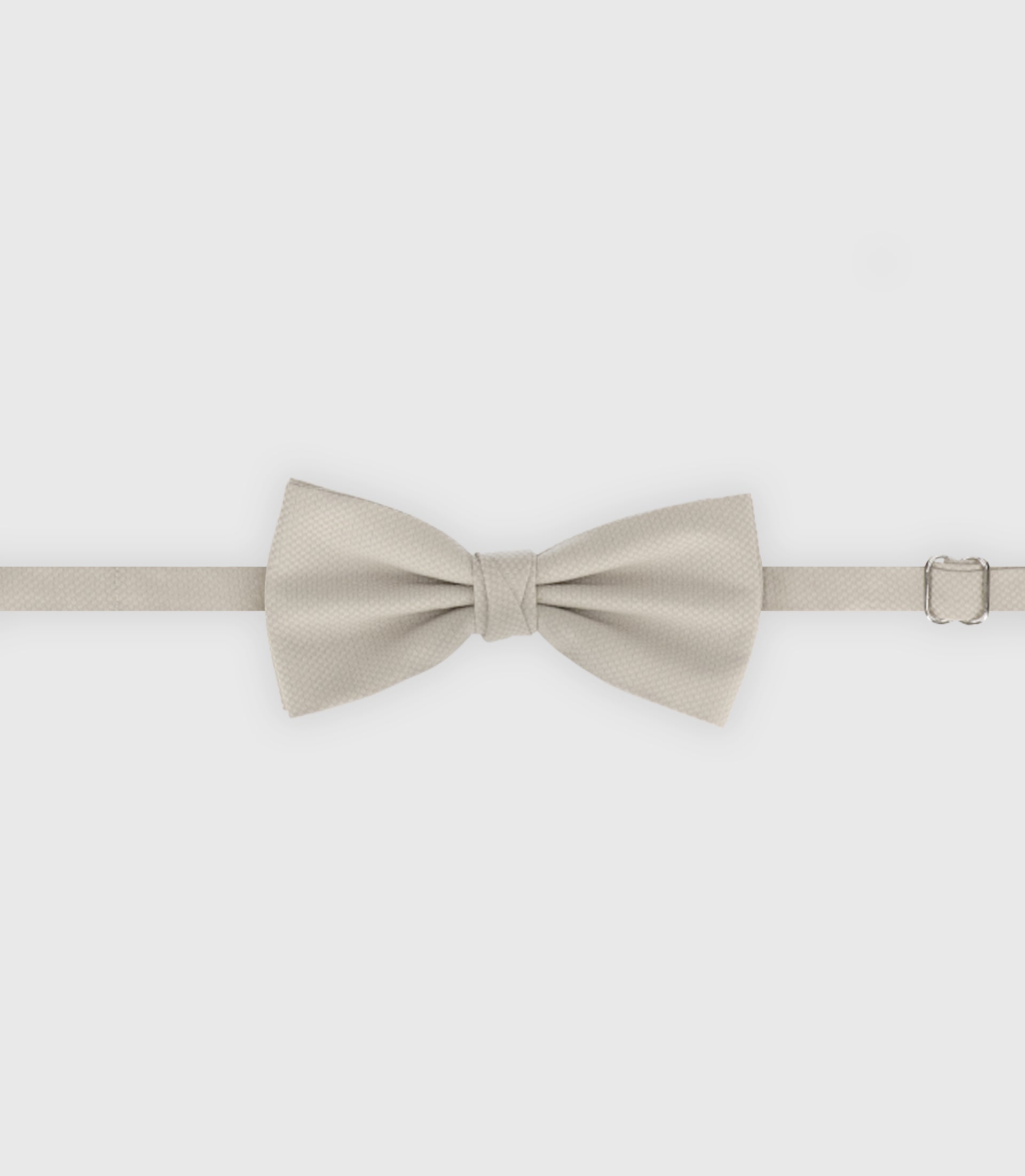 Nœud papillon uni en tissu gris - IZAC