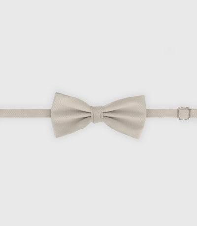 Nœud papillon uni en tissu gris - IZAC