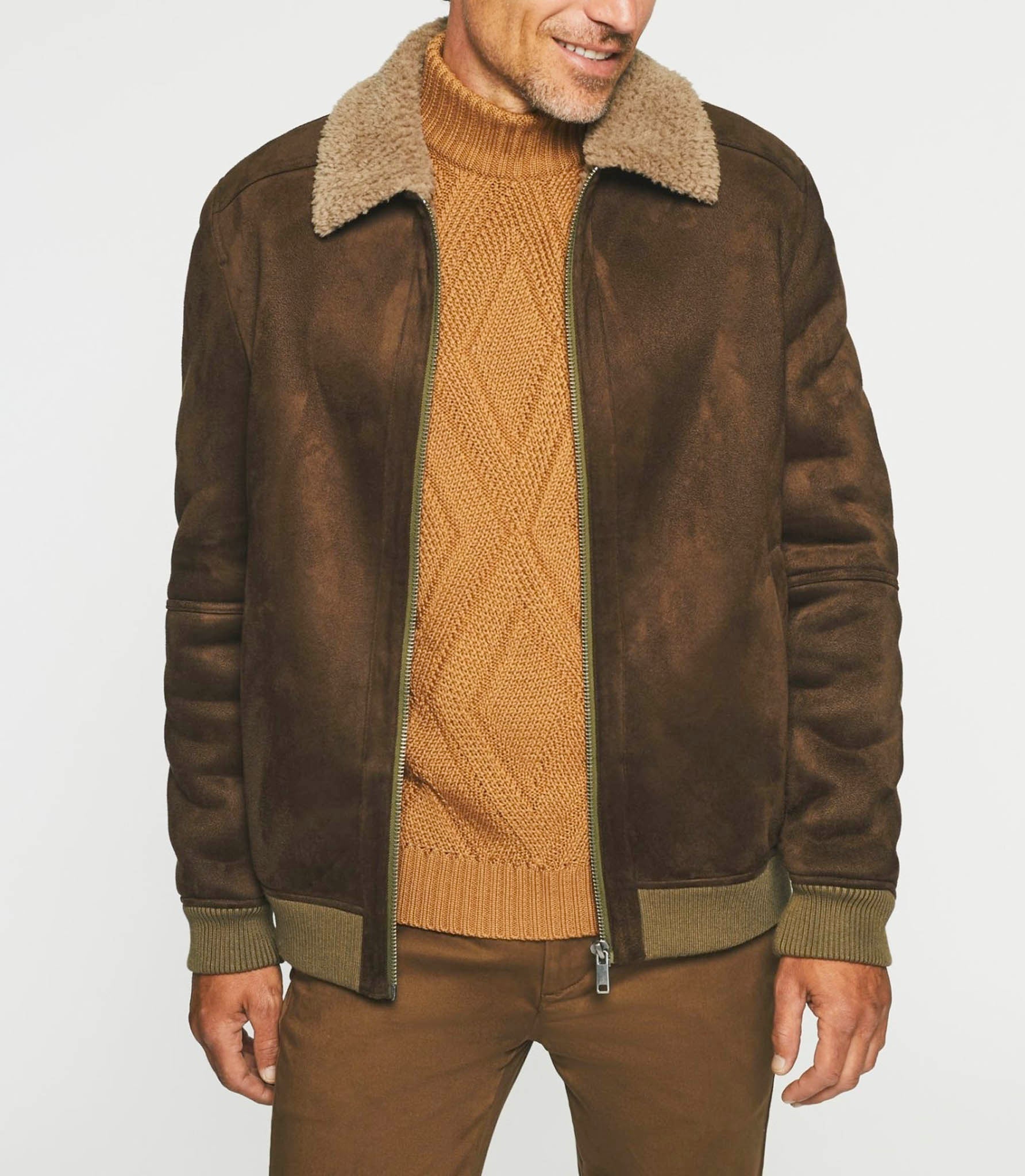 QUENTIN brown suede jacket