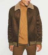 QUENTIN brown suede jacket