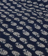 Scarf with navy pattern