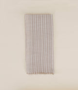 Beige contrasting striped scarf