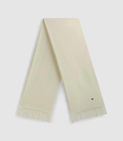 Echarpe unie avec frange écru AURORE - IZAC