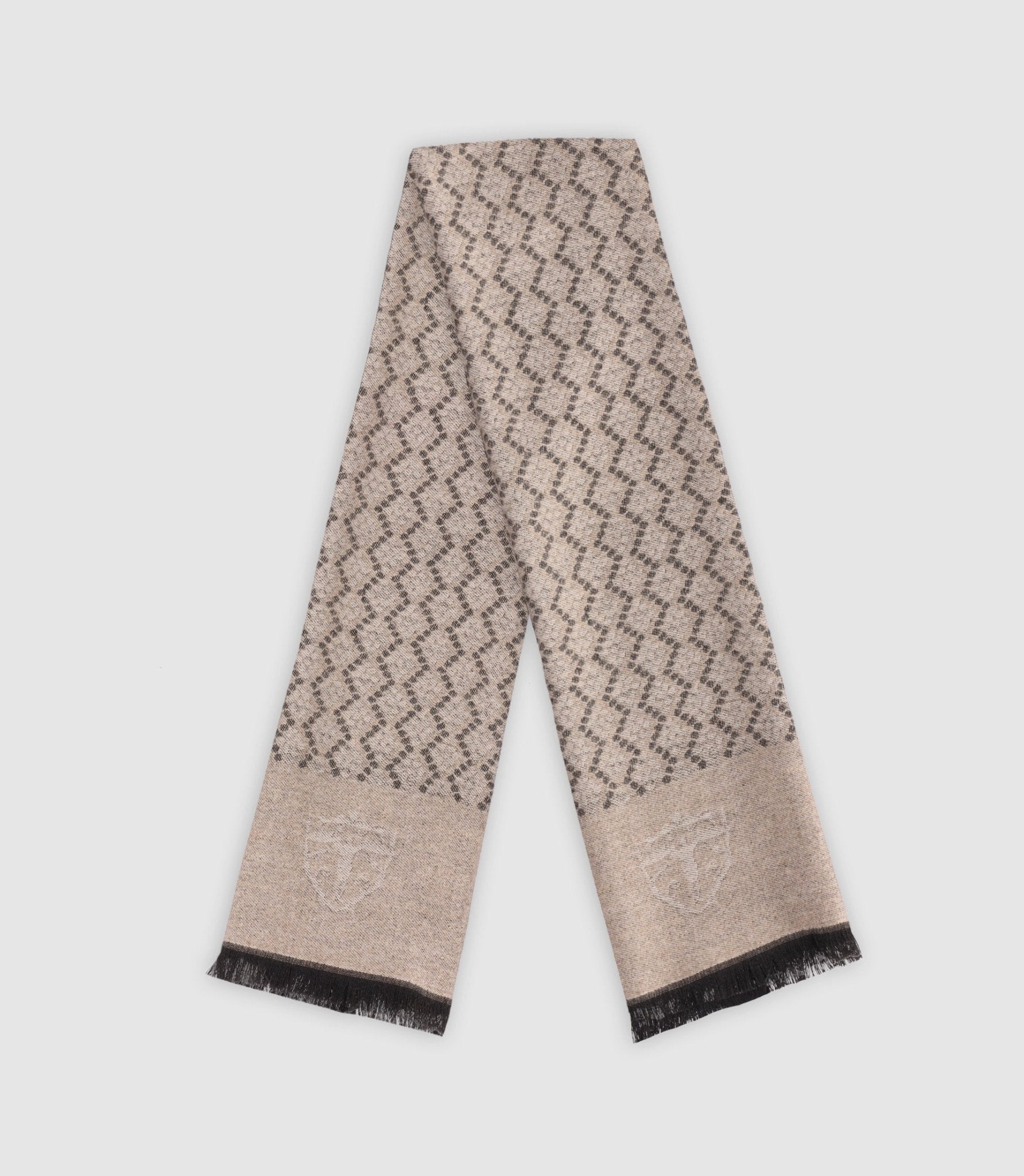 Echarpe en nid d'abeille beige - IZAC