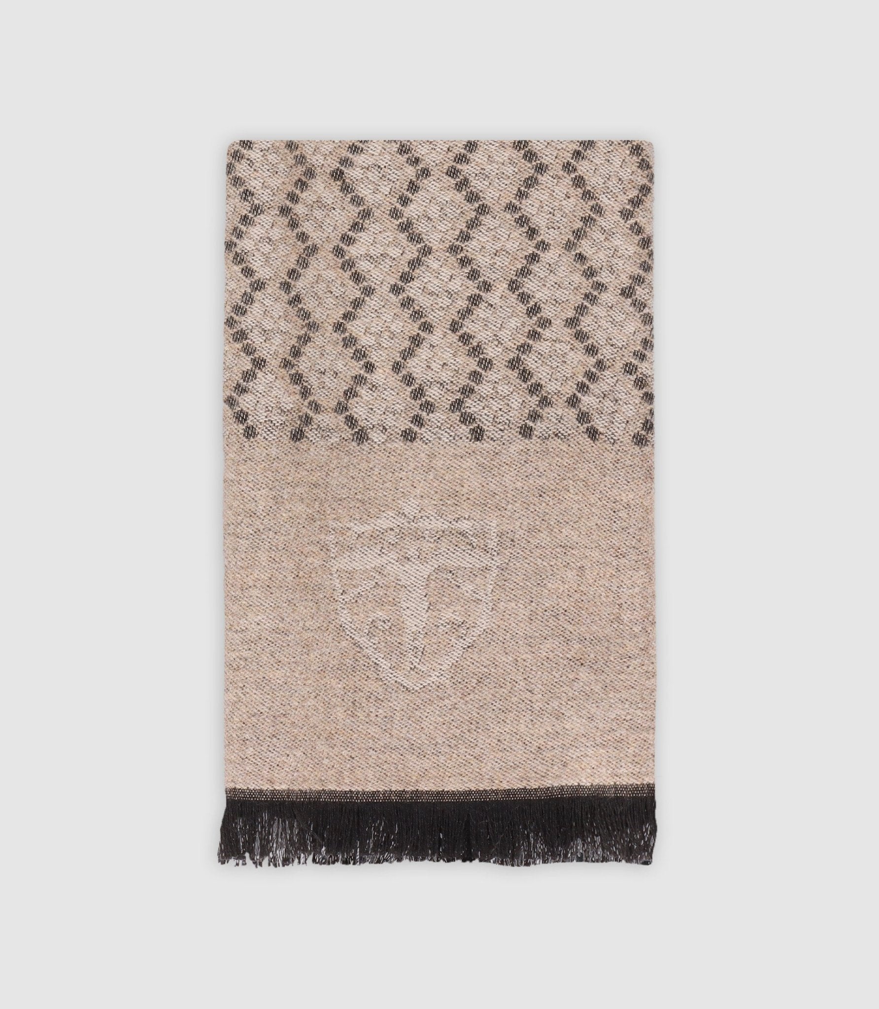 Echarpe en nid d'abeille beige - IZAC