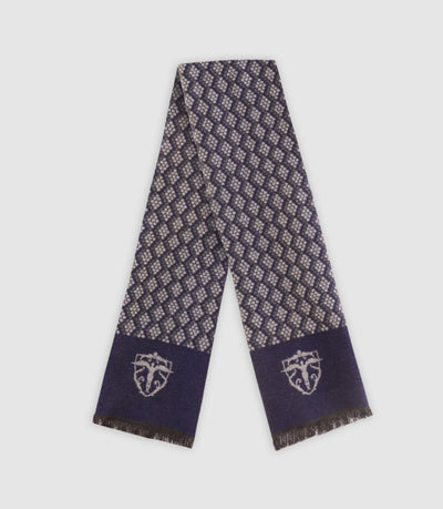 Echarpe en nid d'abeille marine - IZAC