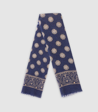 Echarpe à motifs marine - IZAC