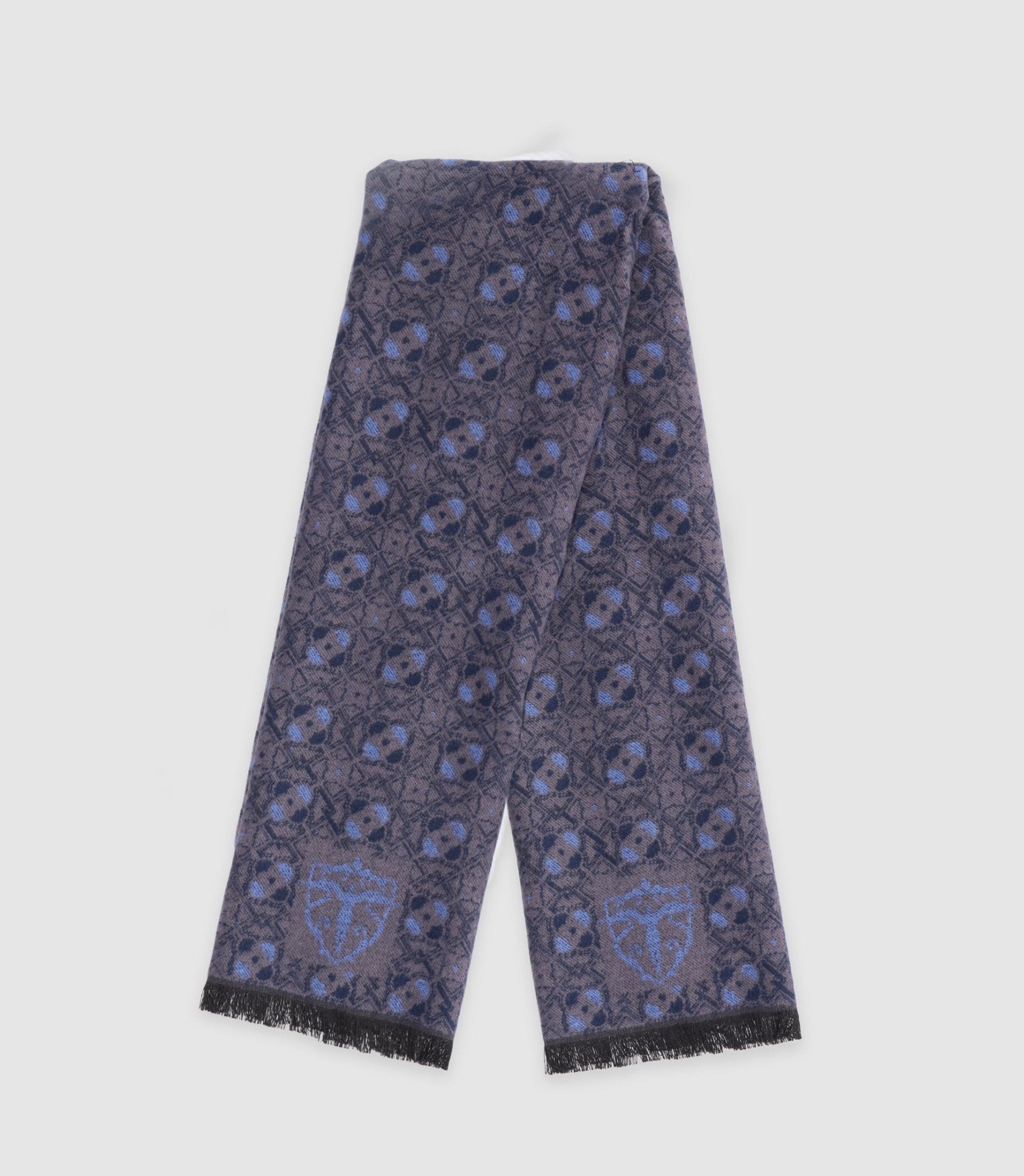 Echarpe graphique à fleurs marine - IZAC