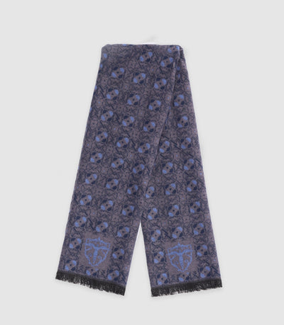 Echarpe graphique à fleurs marine - IZAC