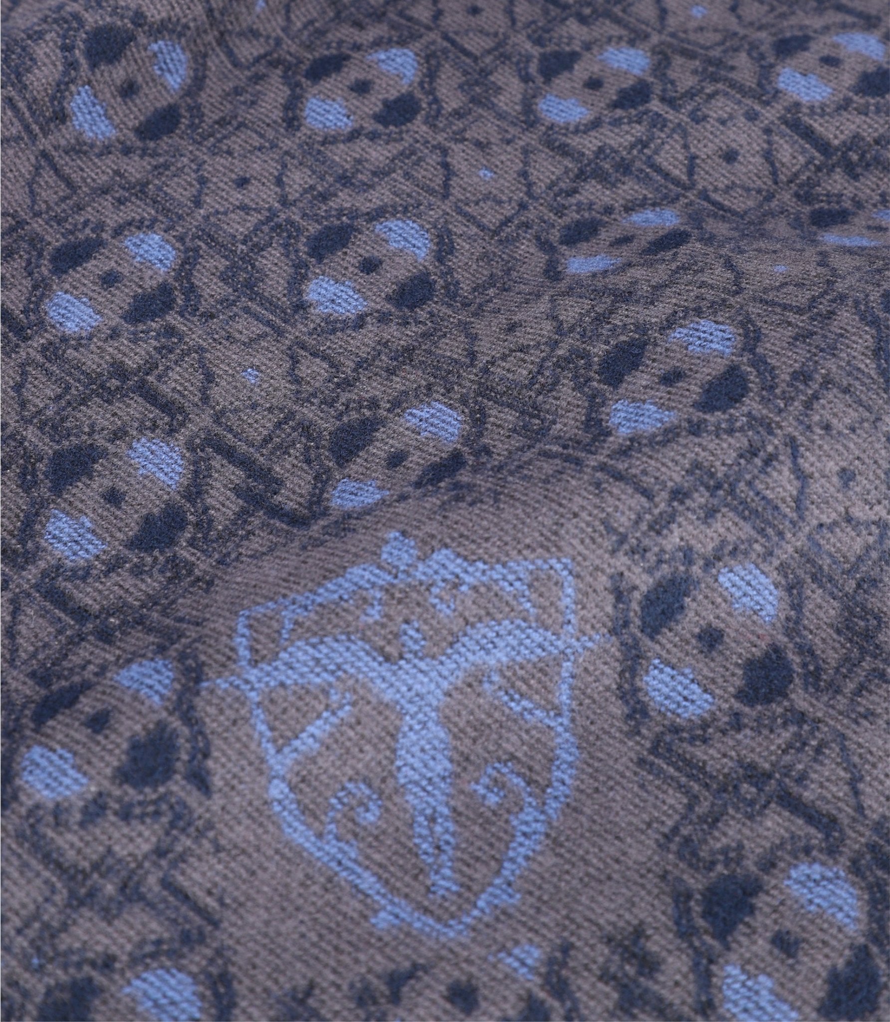 Echarpe graphique à fleurs marine - IZAC