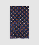 Echarpe à motifs carrés marine - IZAC