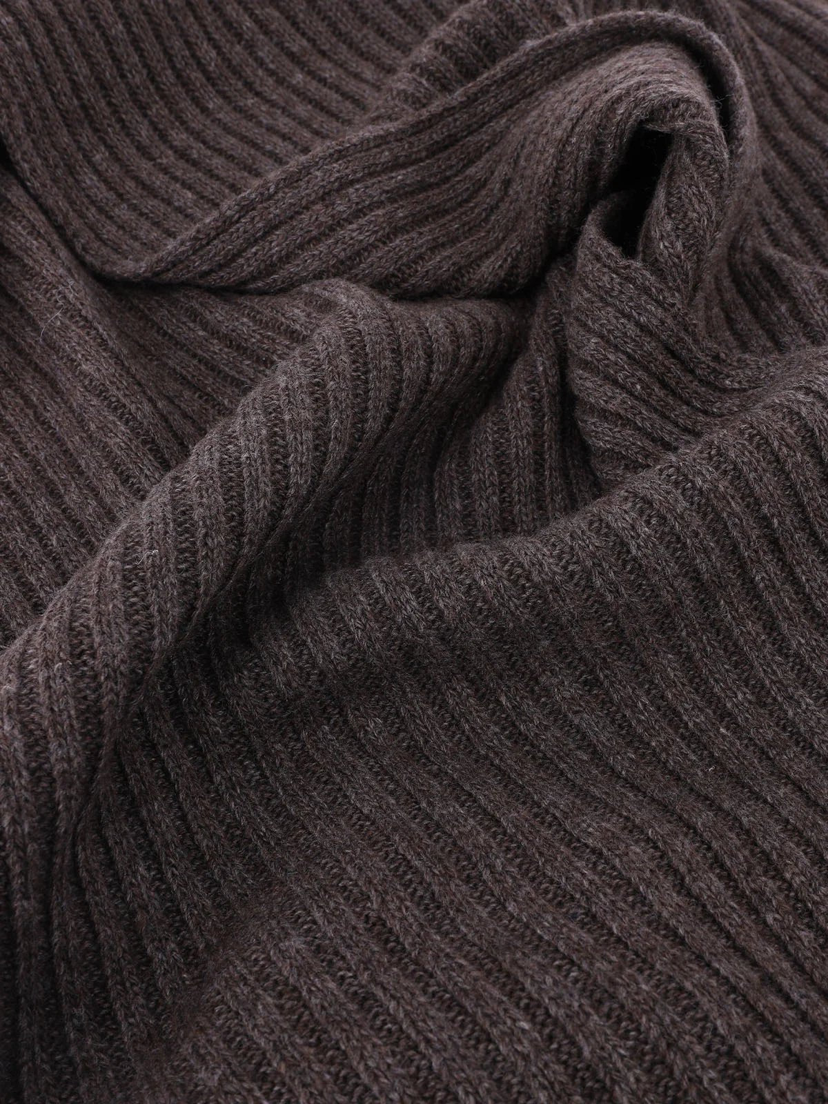 Écharpe en maille unie châtain - IZAC