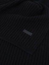 Écharpe en maille unie noire - IZAC