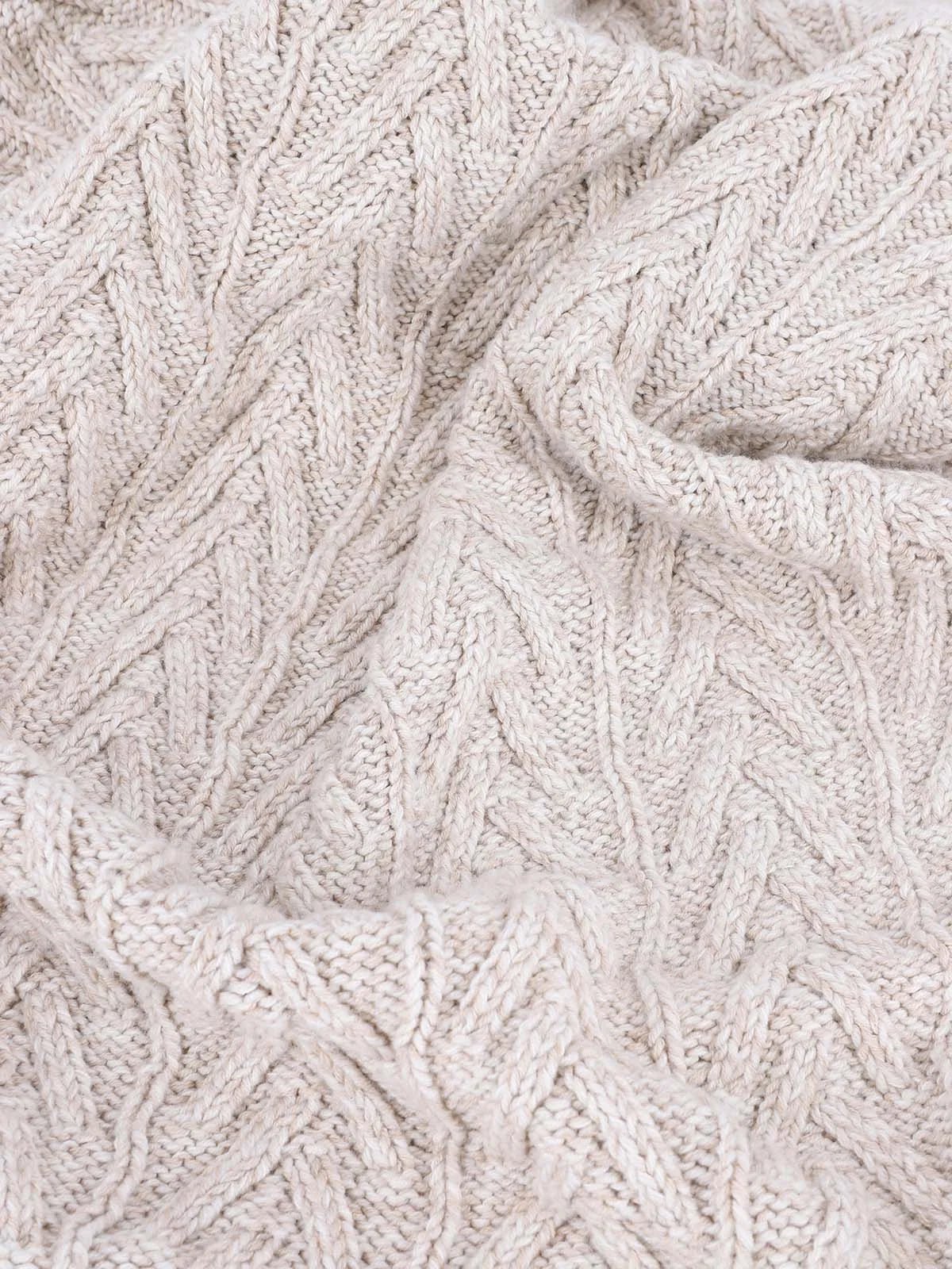 Écharpe en maille unie beige - IZAC