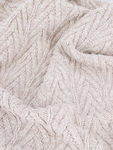 Écharpe en maille unie beige - IZAC