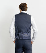 Gilet 100% laine bleu marine - IZAC