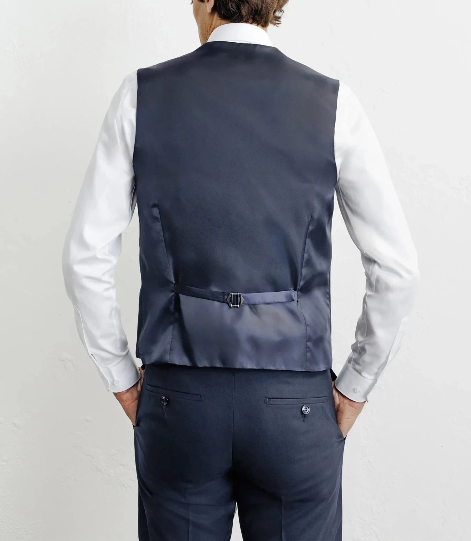 Gilet 100% laine bleu marine - IZAC