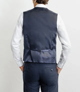 100% navy blue wool vest
