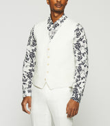 Gilet de costume en lin blanc - IZAC