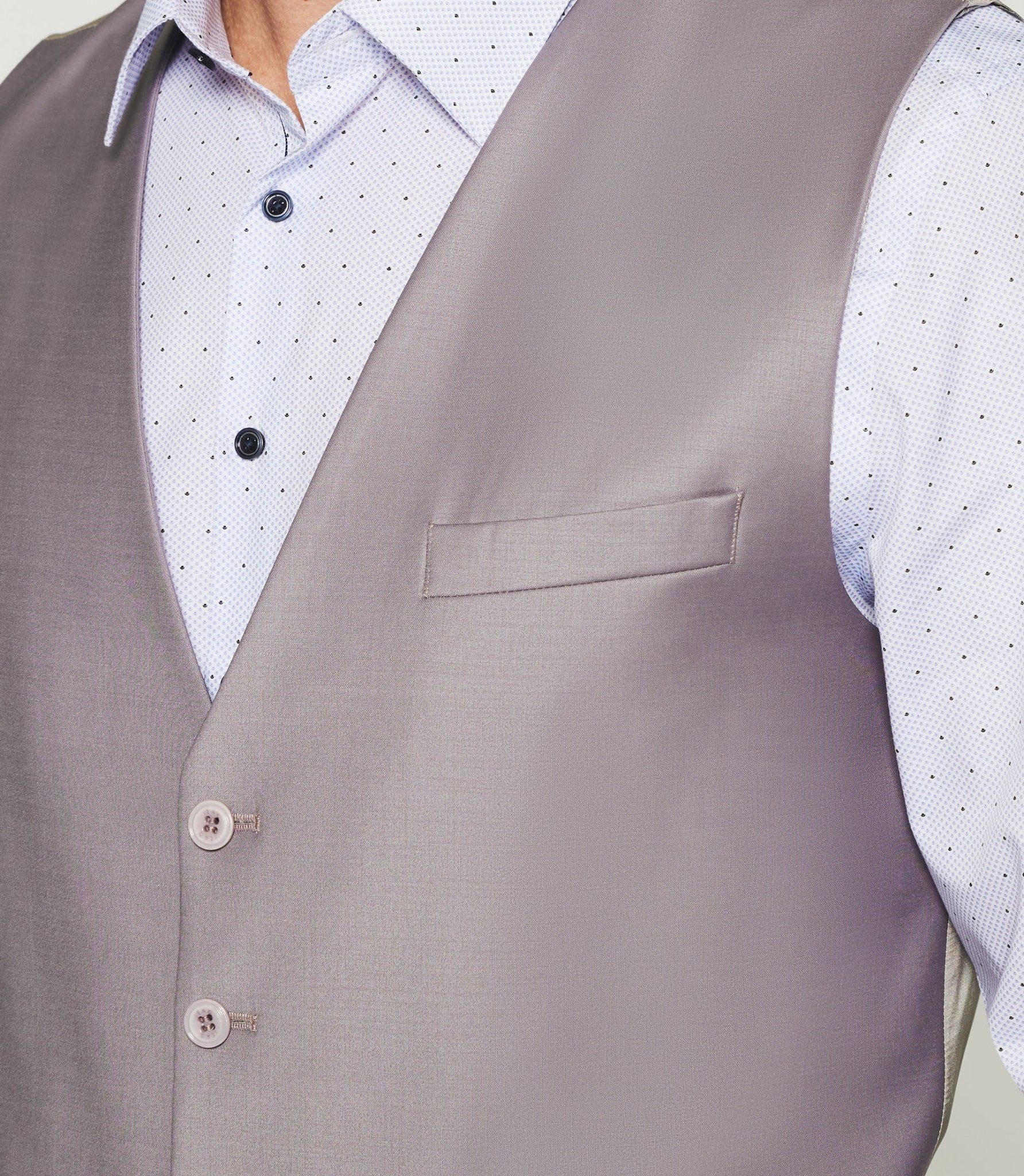 Gilet de costume laine parme foncé JFAVORI - IZAC