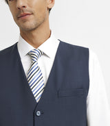 Gilet de costume en laine bleu marine - IZAC