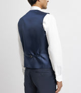 Gilet de costume en laine bleu marine