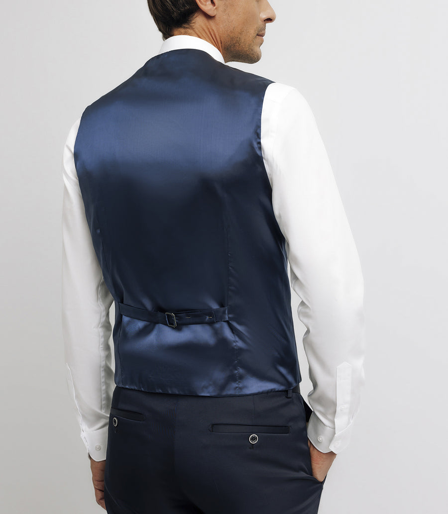 Gilet de costume tissu technique bleu marine