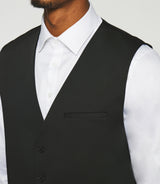 Black technical fabric suit vest JIONAC